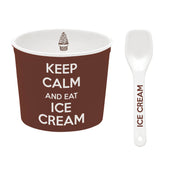 Ciotola gelato con cucchiaino in scatola BROWN-EASY LIFE