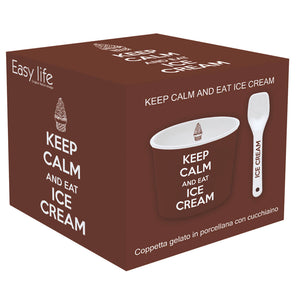 Ciotola gelato con cucchiaino in scatola BROWN-EASY LIFE