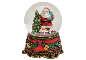 Globo di neve babbo natale base rossa - G.WURM