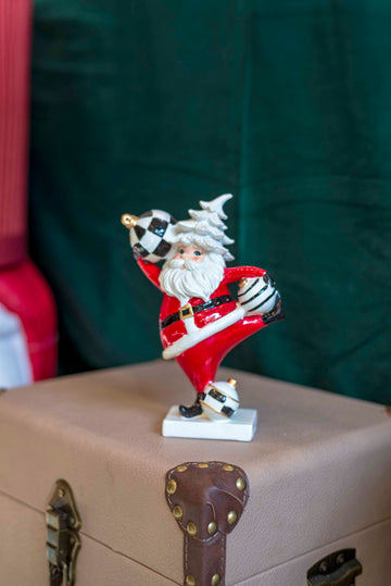 Babbo Natale con palla a scacchi