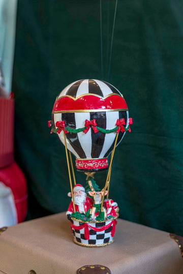 Mongolfiera a scacchi vintage