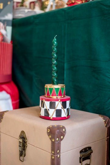Tamburo porta candela di natale Vintage