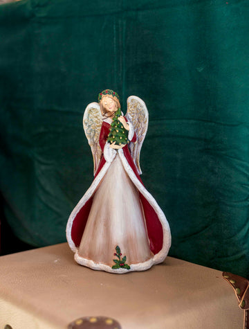 Angelo con albero Vintage